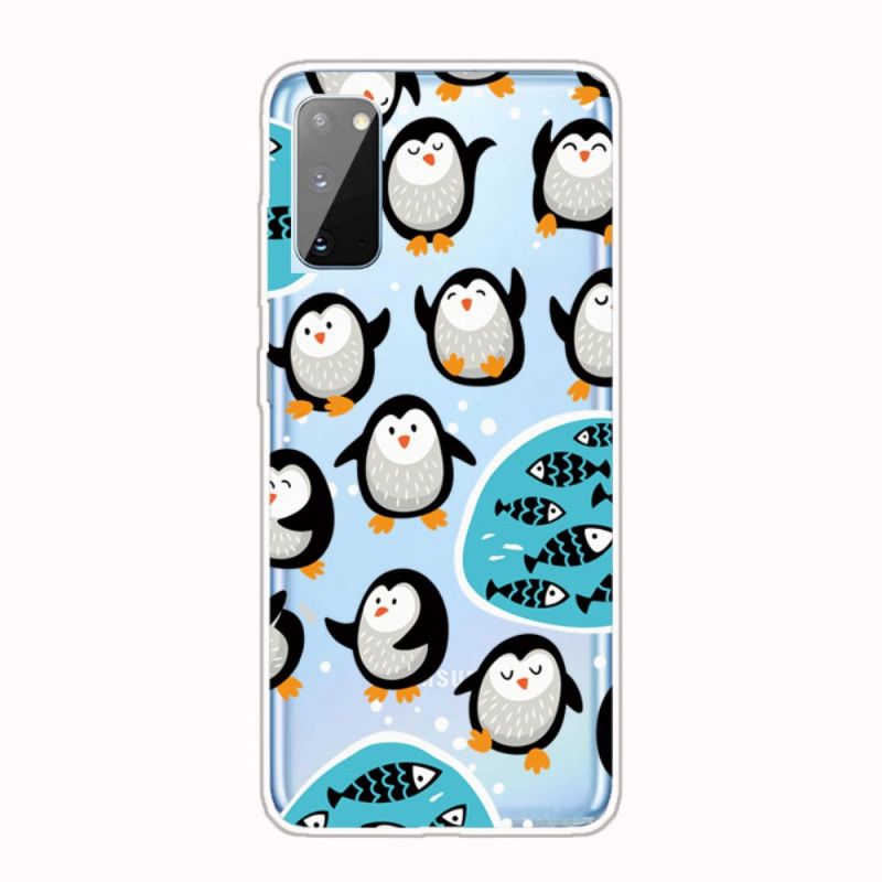 Coque Samsung Galaxy A41 Pingouins Et Poissons