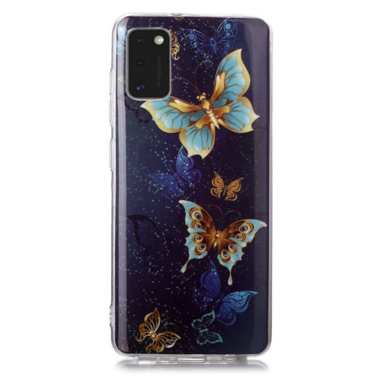 Coque Samsung Galaxy A41 Série Papillons Fluorescente