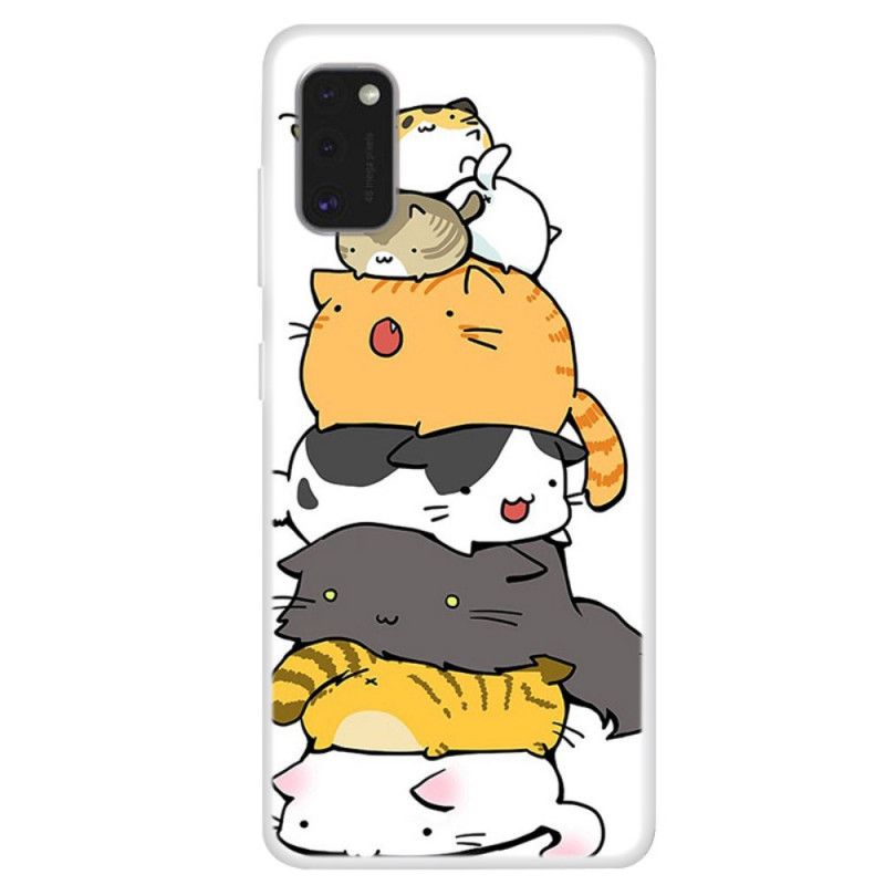 Coque Samsung Galaxy A41 Tas De Chats Cartoon