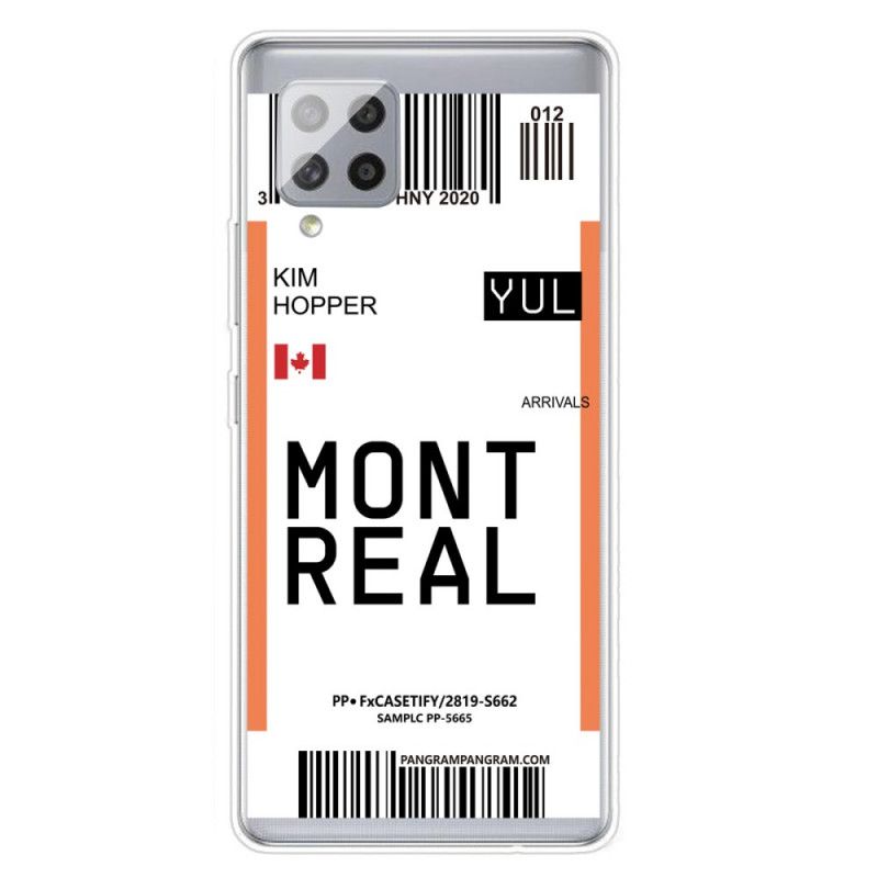 Coque Samsung Galaxy A42 5g Boarding Pass To Montreal