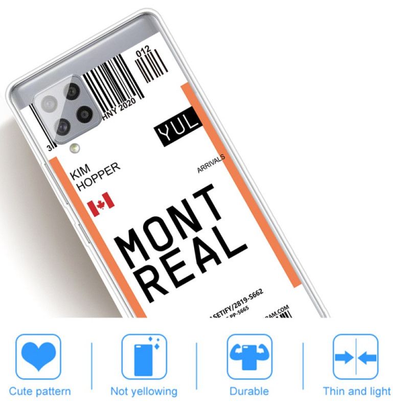 Coque Samsung Galaxy A42 5g Boarding Pass To Montreal