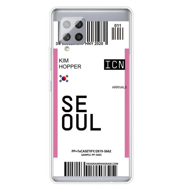 Coque Samsung Galaxy A42 5g Boarding Pass To Seoul