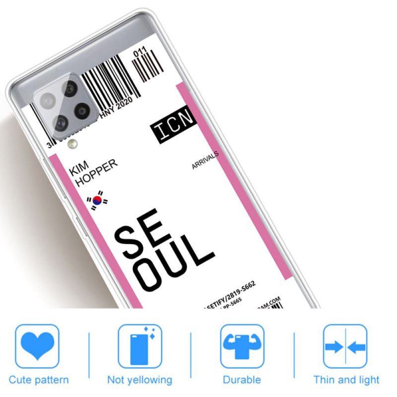 Coque Samsung Galaxy A42 5g Boarding Pass To Seoul