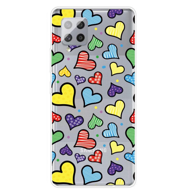 Coque Samsung Galaxy A42 5g Coeurs Multicolores