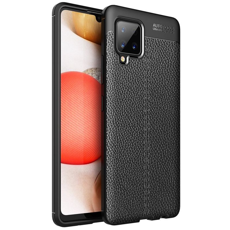 Coque Samsung Galaxy A42 5g Effet Cuir Litchi Double Line