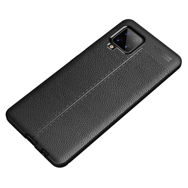 Coque Samsung Galaxy A42 5g Effet Cuir Litchi Double Line