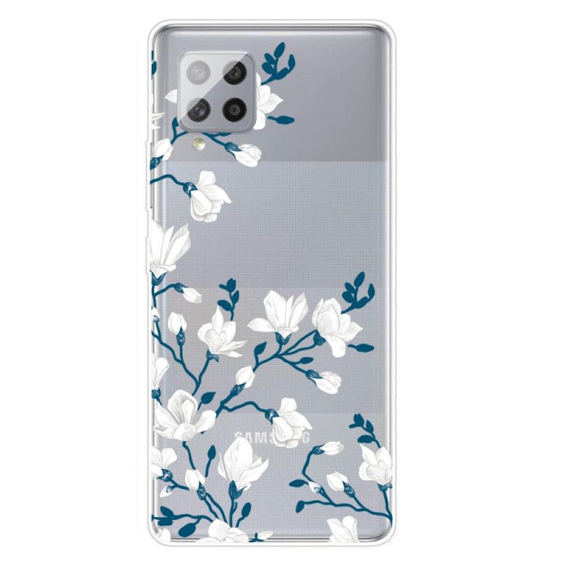 Coque Samsung Galaxy A42 5g Fleurs Blanches