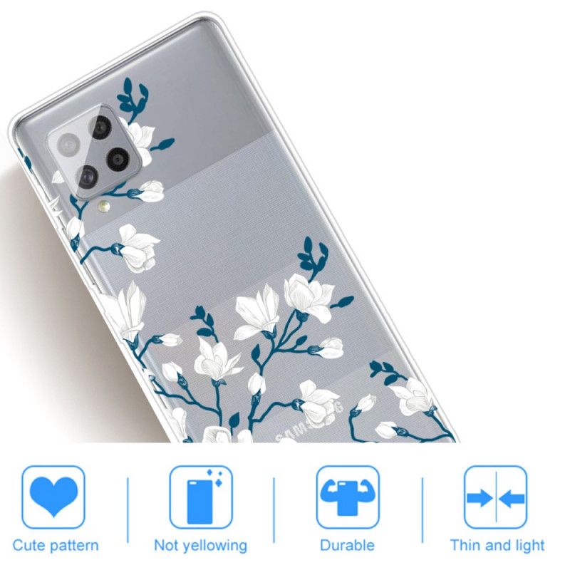 Coque Samsung Galaxy A42 5g Fleurs Blanches