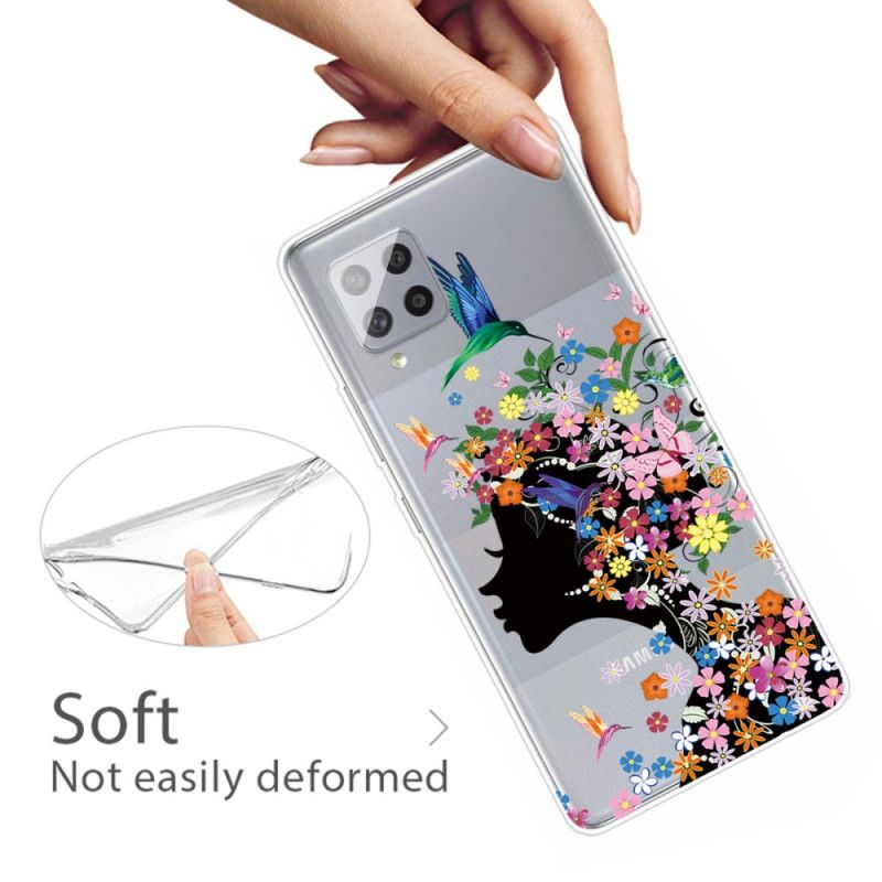 Coque Samsung Galaxy A42 5g Jolie Tête Fleurie