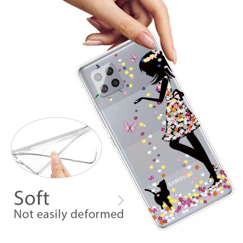 Coque Samsung Galaxy A42 5g Jolie Tête Fleurie