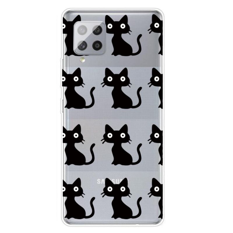 Coque Samsung Galaxy A42 5g Multiples Chats Noirs