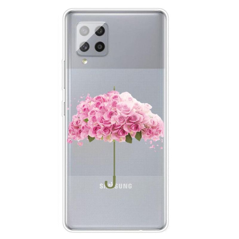 Coque Samsung Galaxy A42 5g Parapluie En Roses