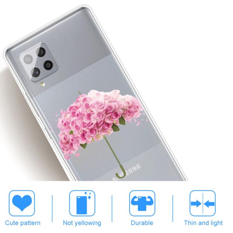 Coque Samsung Galaxy A42 5g Parapluie En Roses