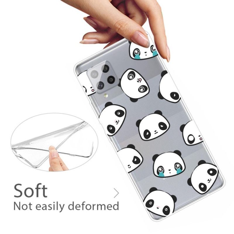 Coque Samsung Galaxy A42 5g Transparente Pandas Sentimentaux