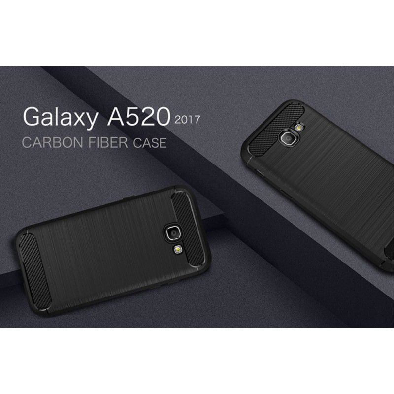 Coque Samsung Galaxy A5 2017 Fibre Carbone Brossée
