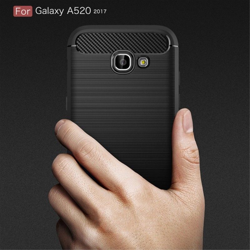 Coque Samsung Galaxy A5 2017 Fibre Carbone Brossée
