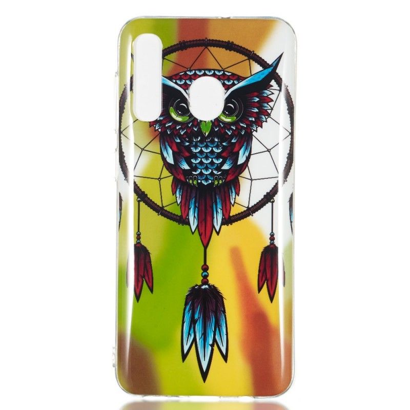 Coque Samsung Galaxy A50 Attrape Rêves Hibou Fluorescente