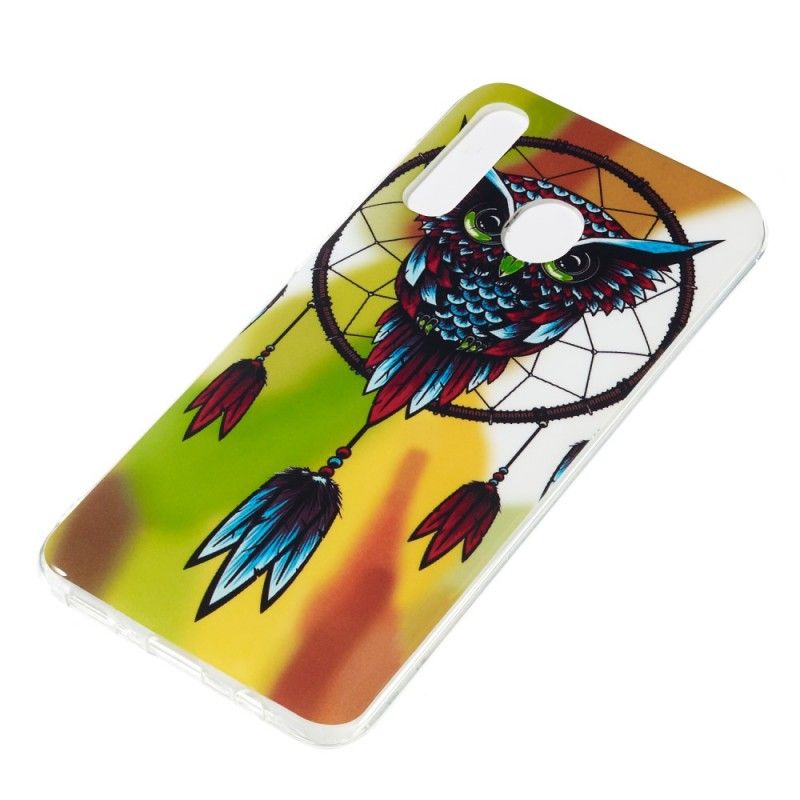 Coque Samsung Galaxy A50 Attrape Rêves Hibou Fluorescente