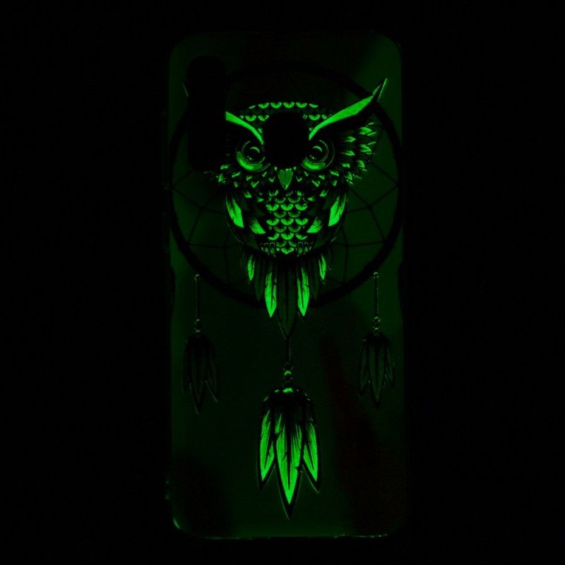 Coque Samsung Galaxy A50 Attrape Rêves Hibou Fluorescente