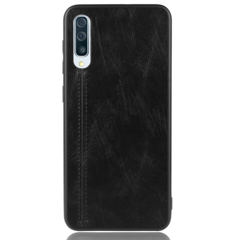 Coque Samsung Galaxy A50 Effet Cuir Couture