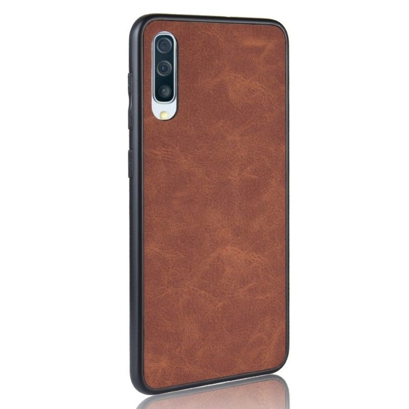 Coque Samsung Galaxy A50 Effet Cuir Look Vintage