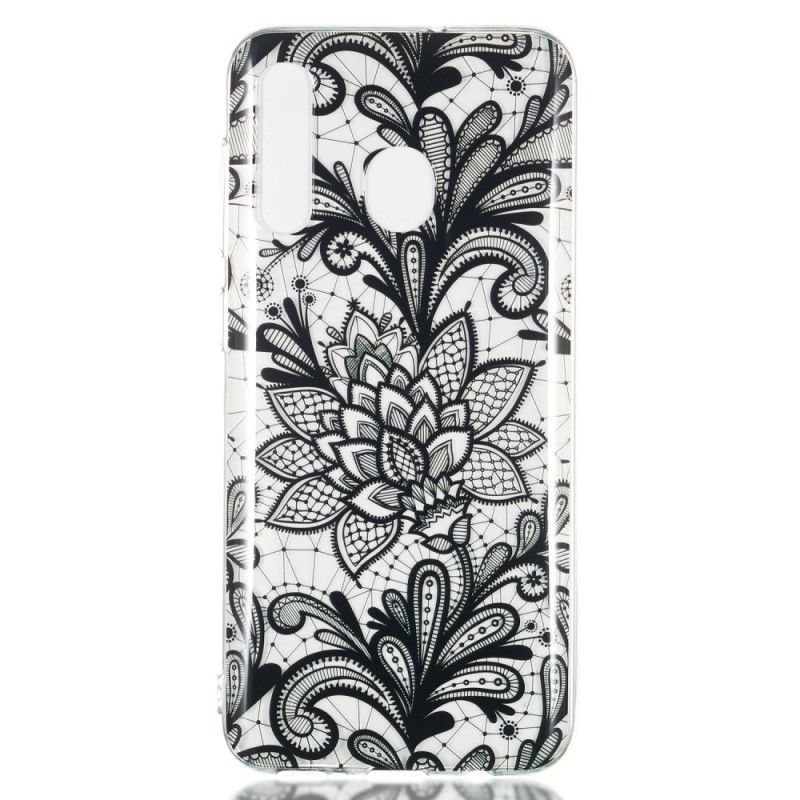 Coque Samsung Galaxy A50 Fleur Brodée