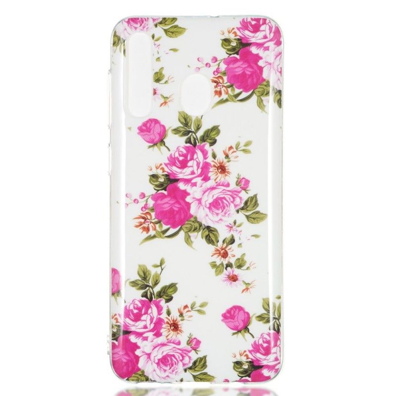 Coque Samsung Galaxy A50 Fleurs Liberty Fluorescente