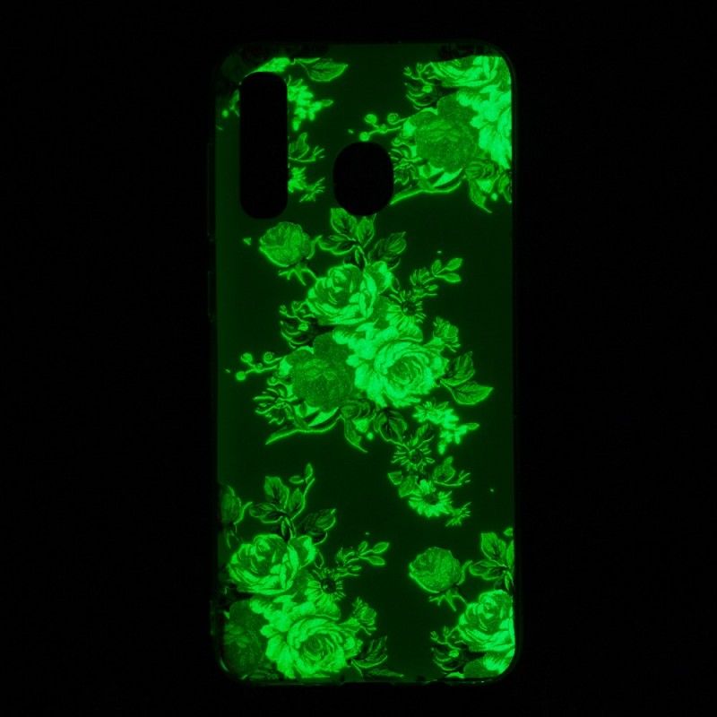 Coque Samsung Galaxy A50 Fleurs Liberty Fluorescente