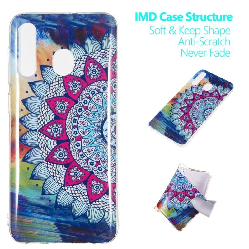 Coque Samsung Galaxy A50 Mandala Coloré Fluorescente