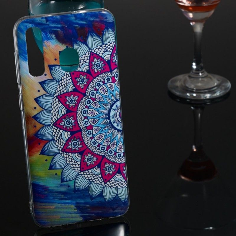 Coque Samsung Galaxy A50 Mandala Coloré Fluorescente