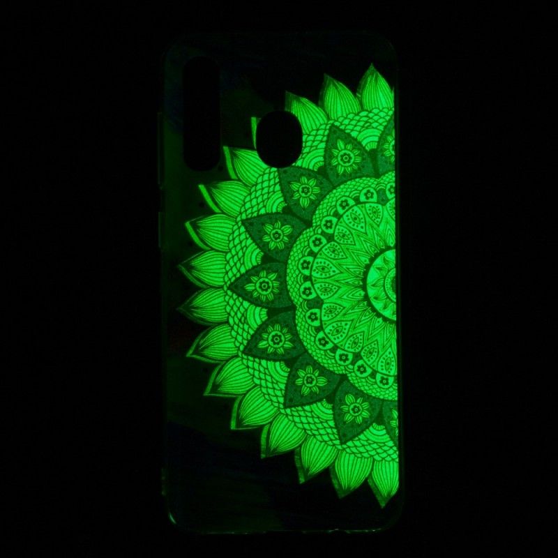 Coque Samsung Galaxy A50 Mandala Coloré Fluorescente