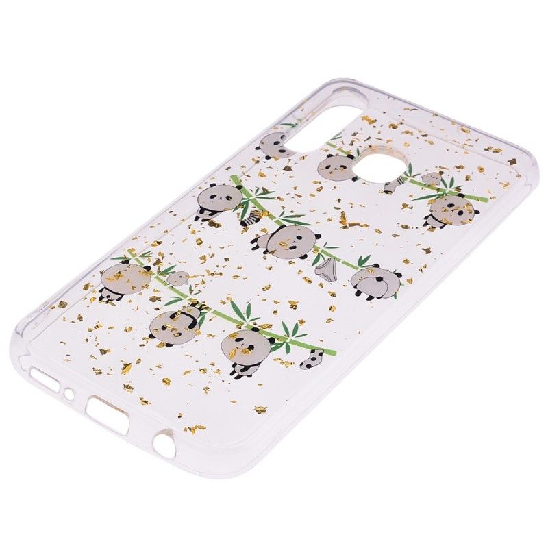 Coque Samsung Galaxy A50 Pandas Sur La Corde À Linge