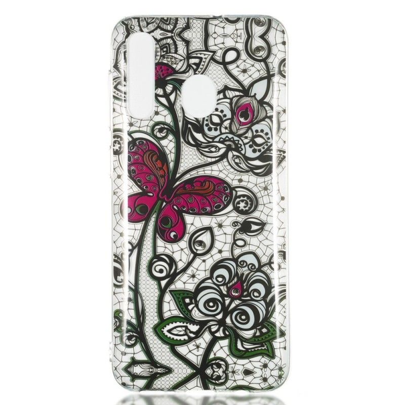 Coque Samsung Galaxy A50 Papillon Et Dentelle