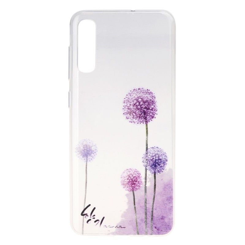 Coque Samsung Galaxy A50 Transparente Pissenlits Colorés