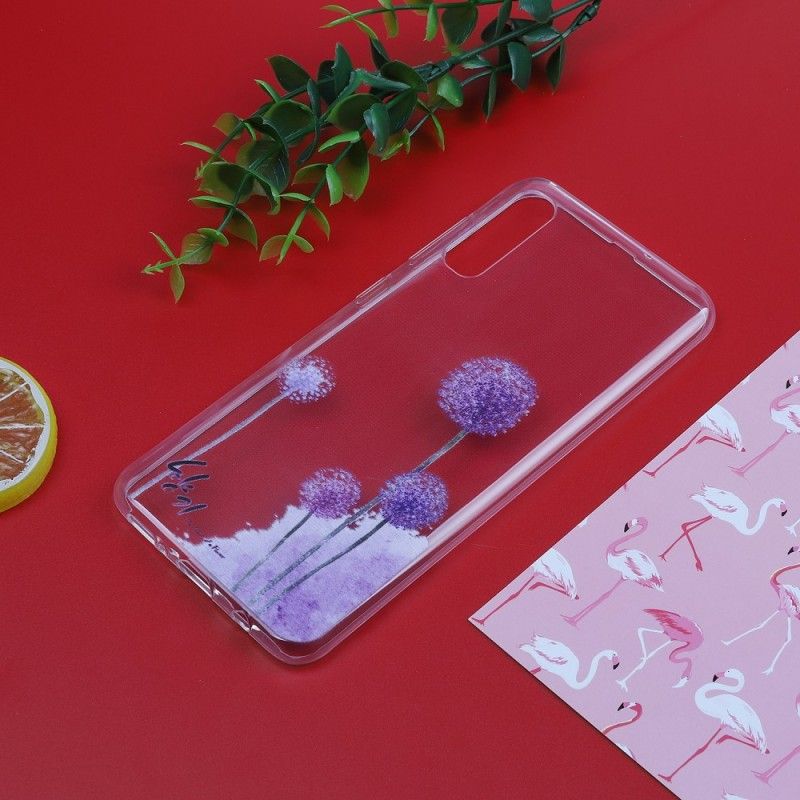 Coque Samsung Galaxy A50 Transparente Pissenlits Colorés