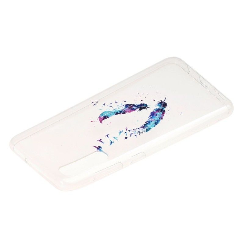 Coque Samsung Galaxy A50 Transparente Plumes