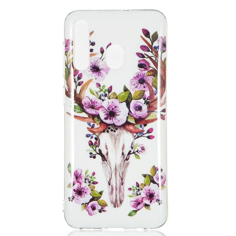 Coque Samsung Galaxy A50 Wapiti Fleuri Fluorescente