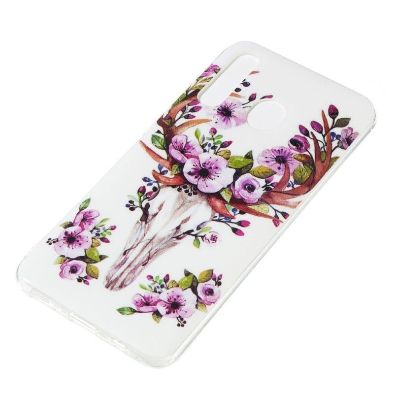 Coque Samsung Galaxy A50 Wapiti Fleuri Fluorescente