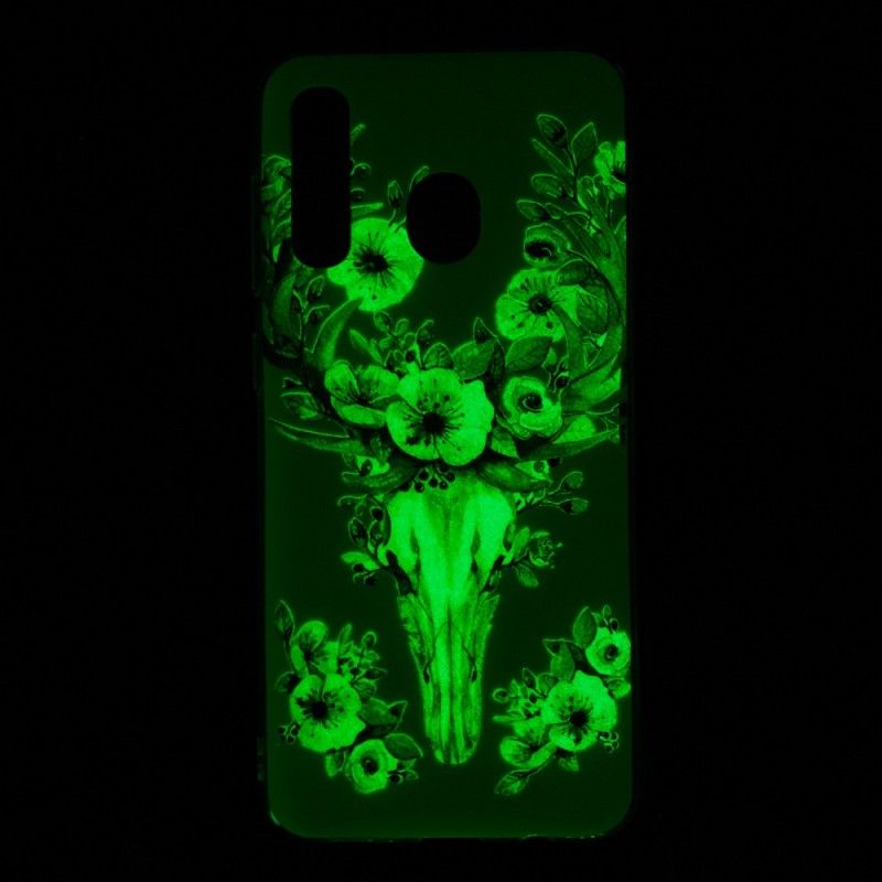 Coque Samsung Galaxy A50 Wapiti Fleuri Fluorescente