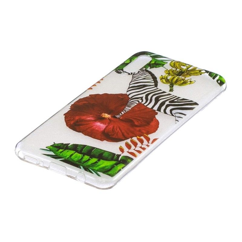 Coque Samsung Galaxy A50 Zèbre Et Fleurs