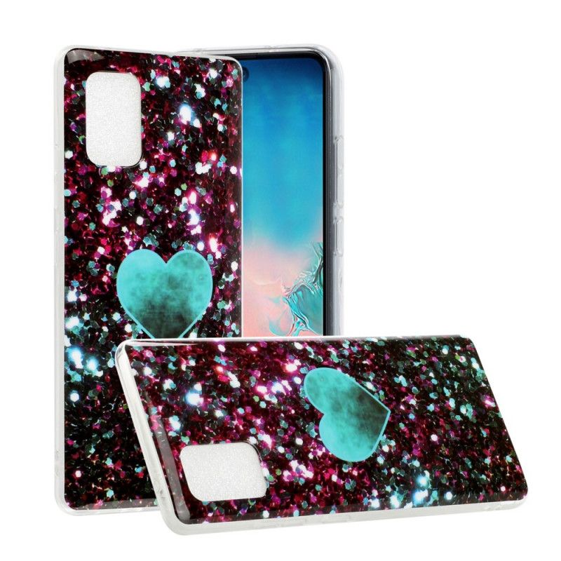 Coque Samsung Galaxy A51 5g Amour Paillettes