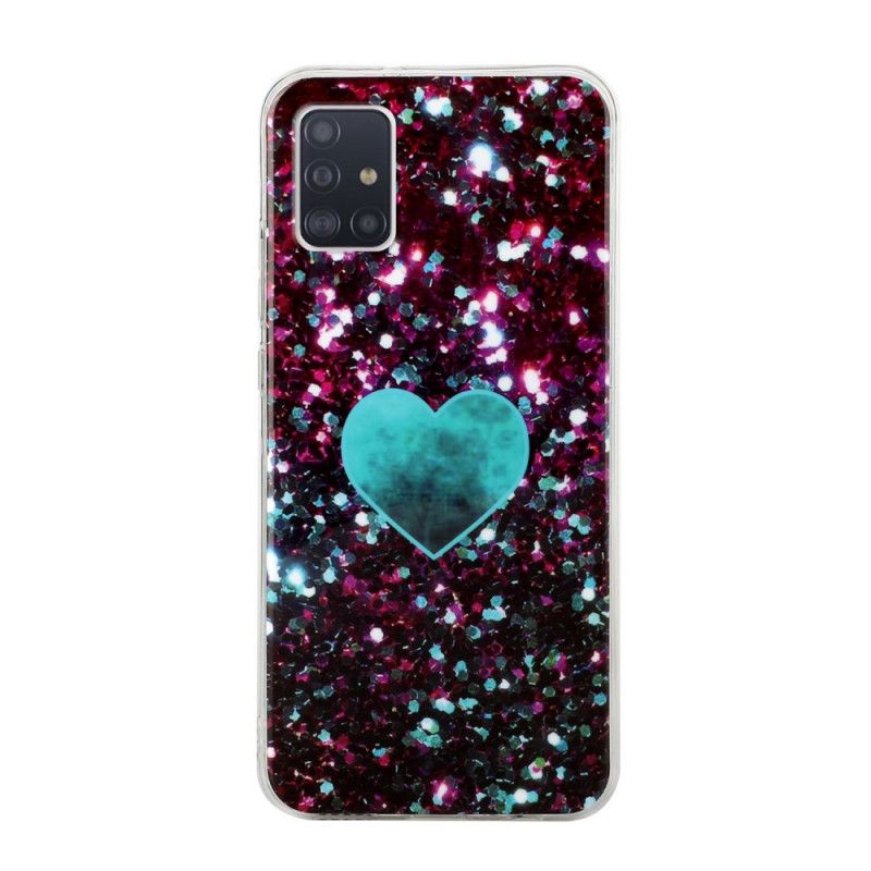 Coque Samsung Galaxy A51 5g Amour Paillettes