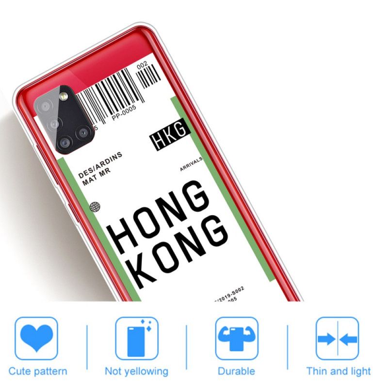 Coque Samsung Galaxy A51 5g Boarding Pass To Hong Kong