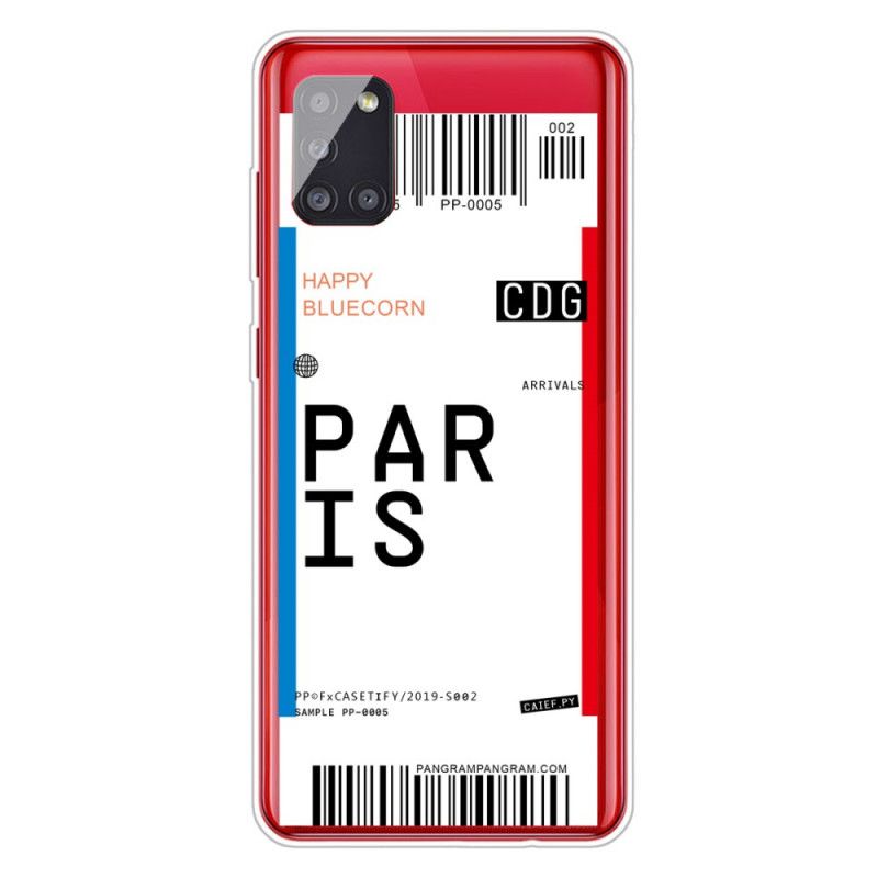 Coque Samsung Galaxy A51 5g Boarding Pass To Paris