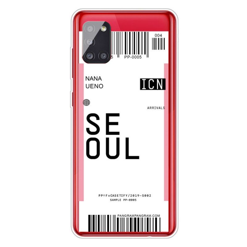 Coque Samsung Galaxy A51 5g Boarding Pass To Seoul