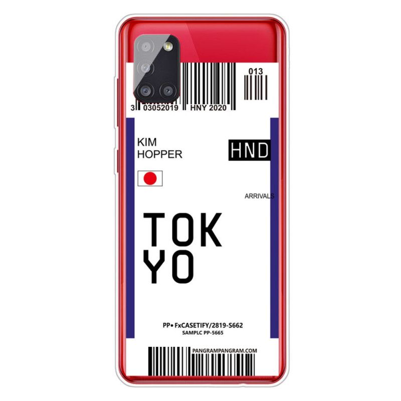 Coque Samsung Galaxy A51 5g Boarding Pass To Tokyo