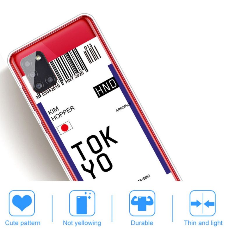 Coque Samsung Galaxy A51 5g Boarding Pass To Tokyo