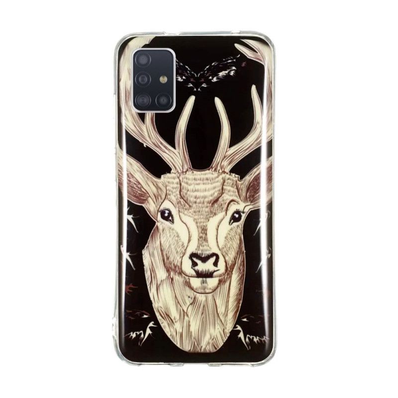 Coque Samsung Galaxy A51 5g Cerf Majestueux Fluorescente