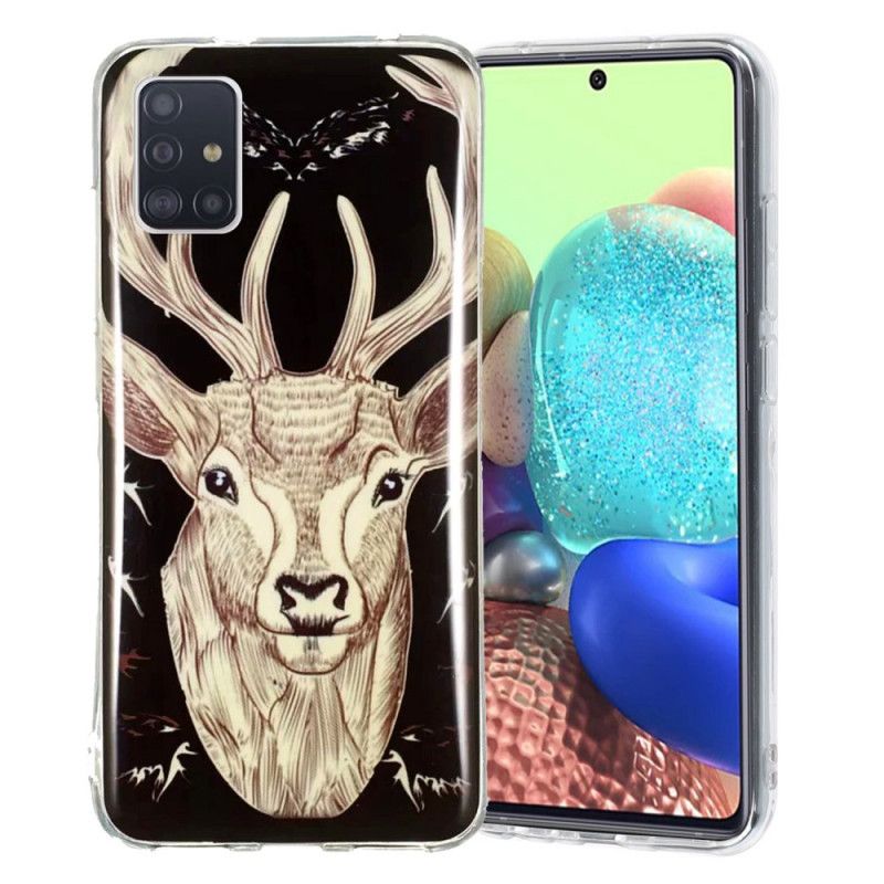 Coque Samsung Galaxy A51 5g Cerf Majestueux Fluorescente