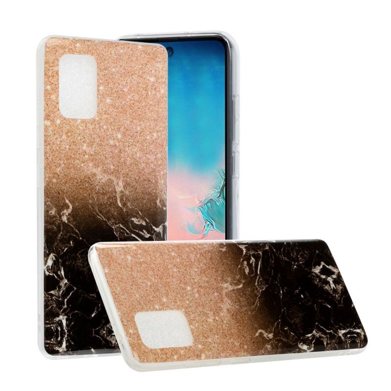 Coque Samsung Galaxy A51 5g Marbre Paillettes